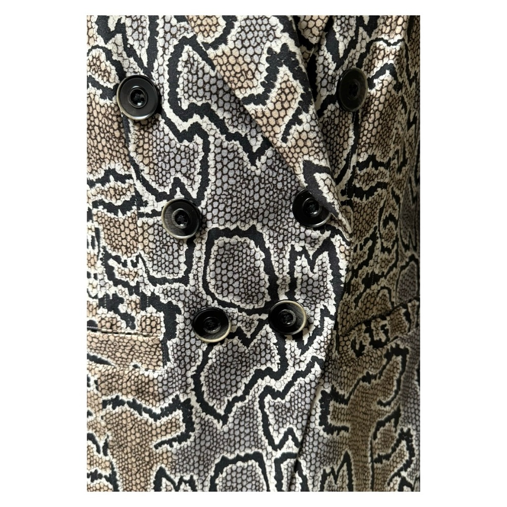 Cabi Python Print Double Breasted Blazer Jacket 3… - image 8